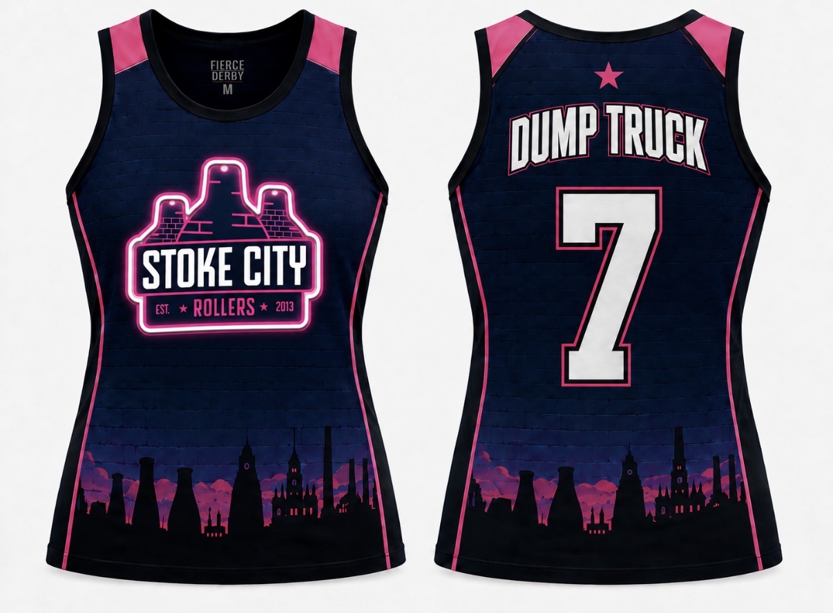 Navy and pink alternate logo uniform